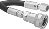 Extra-Flexible Abrasion-Resistant Hydraulic Hose with Quick-Disconnect Socket and Female Threaded Fitting