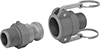 Metal Cam-and-Groove Hose Couplings for Water