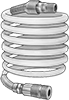 Retracting Air Hose with ARO Quick-Disconnect Socket and Male Threaded Fitting