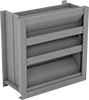Weather-Resistant Fixed-Blade Wall-Mount Louvers