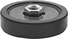 Shock-Absorbing Swivel Leveling Mounts with Threaded Hole