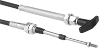 Image of Product. With Knob. Front orientation. Mechanical Control Cables. Pull Mechanical Control Cables, Steel Cable Core with Plastic Cover, Mechanical Control Cables with Knob, Panel Mount.