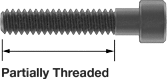 partially socket head screw