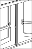 Image of ProductInUse. Front orientation. Door Frames. Removable Center Supports for Double Doors.