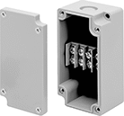 Image of Product. Center Terminal Block. Front orientation. Terminal Blocks. Enclosure-Mounted Terminal Blocks, Center Terminal Block, Screw-Clamp-Terminal Wire Connection.