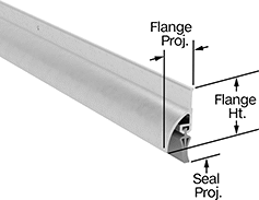 Image of Product. Front orientation. Contains Annotated. Weatherstripping. Bottom-Mount Weatherstripping with Drip Guard, Finned Weatherstripping Seal.