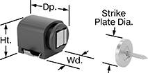 Image of Product. Front orientation. Contains Annotated. Magnetic Latches. Style 7.