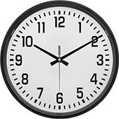 Image of Product. Front orientation. Clocks. Auto-Adjust Clocks, Style E.