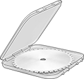 Image of ProductInUse. Front orientation. Saw Blade Cases. Circular Saw Blade Storage Cases.