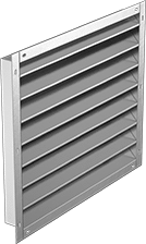 Image of Product. Front orientation. Louvers. Adjustable-Width Fixed-Blade Wall-Mount Louvers.