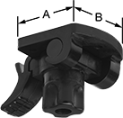 Image of Product. Front orientation. Contains Annotated. Table Leg Hinges. Folding Table Leg Hinges, For Tubular Legs.