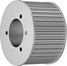Image of Product. Front orientation. Timing Belt Drive Pulleys. High-Torque HTD Timing Belt Pulleys, Bushing Bore.