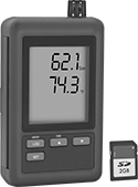 Image of Product. Front orientation. Data Recorders. Quick-Export Temperature and Relative Humidity Data Recorders.