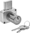 Image of Product. Front orientation. Drawer and Cabinet Deadbolt Locks. Pry-Resistant Drawer Deadbolt Locks.