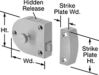 Image of Product. Front orientation. Contains Annotated. Gate Latches. Gate Latches.