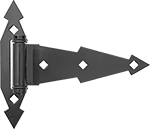 Image of Product. Front orientation. Hinges. Self-Closing Strap Hinges.