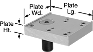 Image of Product. Front orientation. Contains Annotated. Fixture Tables. Toggle Clamp Mounting Plates.