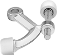 Image of Product. Front orientation. Door Stops. Hinge-Mount Door Stops, Threaded Stud.