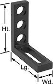 Image of Product. Front orientation. Contains Annotated. Fixture Tables. Right-Angle Brackets.