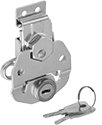 Image of Product. Front orientation. Draw Latches. Turn-to-Open Keyed Draw Locks.