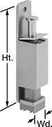 Image of Product. Front orientation. Contains Annotated. Door Holders. Foot-Operated Door-Mount Door Holders, Style 3.