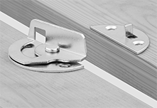 Image of ProductInUse. Bottom orientation. Draw Latches. Light Duty Turn-to-Open Draw Latches.