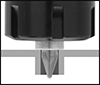 Image of ProductInUse. Front orientation. ZoomedIn view. Contains Border. Friction Drill Bits.