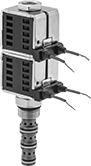 Image of Product. Front orientation. Directional Control Valves. Screw-In Hydraulic Directional-Control Valves, 4 Way, 3 Flow Positions.