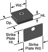 Image of Product. Front orientation. Contains Annotated. Magnetic Latches. Style 8.