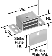 Image of Product. Front orientation. Contains Annotated. Magnetic Latches. Style 1.