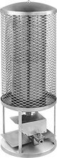 Image of Product. Front orientation. Radiant Heaters. Long-Range Portable Gas Radiant Heaters, 212,000 BTU/hr Heat Output.