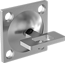 Image of Product. Front orientation. Hasp Strike Plates. Rotating Padlock Eye.
