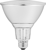 Image of Product. Front orientation. Light Bulbs. Screw-In-Base Floodlight and Spotlight Bulbs, PAR38 Bulb Shape.
