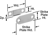 Image of Product. Front orientation. Contains Annotated. Magnetic Latches. Style 2.