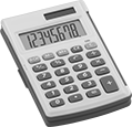 Image of Product. Front orientation. Calculators. Calculators, Basic Calculator, Flat Face.