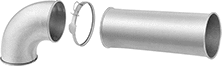 Image of System. Front orientation. Exploded view. Duct and Fittings. Quick-Disconnect Duct and Fittings.