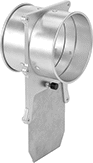 Image of Product. Front orientation. Duct Blast Gates. Clamp-Together Duct.