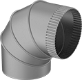 Image of Product. Front orientation. Duct and Fittings. Standard Duct and Fittings, Adjustable-Angle-Elbow Connectors (Adjusts from Straight to 90°).