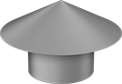 Image of Product. Front orientation. Duct and Fittings. Standard Duct and Fittings, Rain Caps.