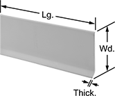 Image of Product. Front orientation. Contains Annotated. Wall Bases. Plastic Wall Bases, Straight.