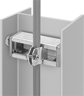 Image of ProductInUse. Front orientation. Strut Channel Framing and Fittings. Strut Channel Beam Mounts.