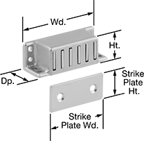Image of Product. Front orientation. Contains Annotated. Magnetic Latches. Style 10.