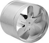 Image of Product. Front orientation. Duct Fans. Heater and Air Conditioner Duct Booster Fans.