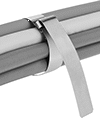 Image of ProductInUse. Front orientation. Cable Ties. Stainless Steel Cable Ties, Fold-Over Closure.