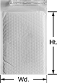 Image of Product. Front orientation. Contains Annotated. Envelopes. Bubble-Lined Plastic Shipping Envelopes.