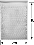 Image of Product. Front orientation. Contains Annotated. Resealable Bags. Bubble-Padded Resealable Bags.