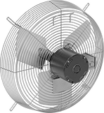 Image of Product. Back orientation. 120V AC. Direct-Drive Wall-Mount Exhaust Fans , Totally Enclosed Motor Enclosure.