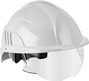 Image of Product. Front orientation. Hard Hats. Hard Hats with Retractable Visor.