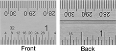 Image of Product. Inch/Metric. Front orientation. ZoomedIn view. Contains Annotated, MultipleImages. Squares. Combination Squares, Blades with Square Head, Angle Finder, and Scriber, Metric, Inch.