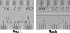 Image of Product. Inch/Metric. Front orientation. ZoomedIn view. Contains Annotated, MultipleImages. Squares. Combination Squares, Blades with Square Head with Built-In Level, Center Head, Reversible Protractor Head with Built-In Level, and Scriber, Metric, Inch.